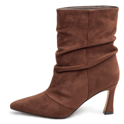Botines de mujer en microfibra color marrón | Carmina Jhilton