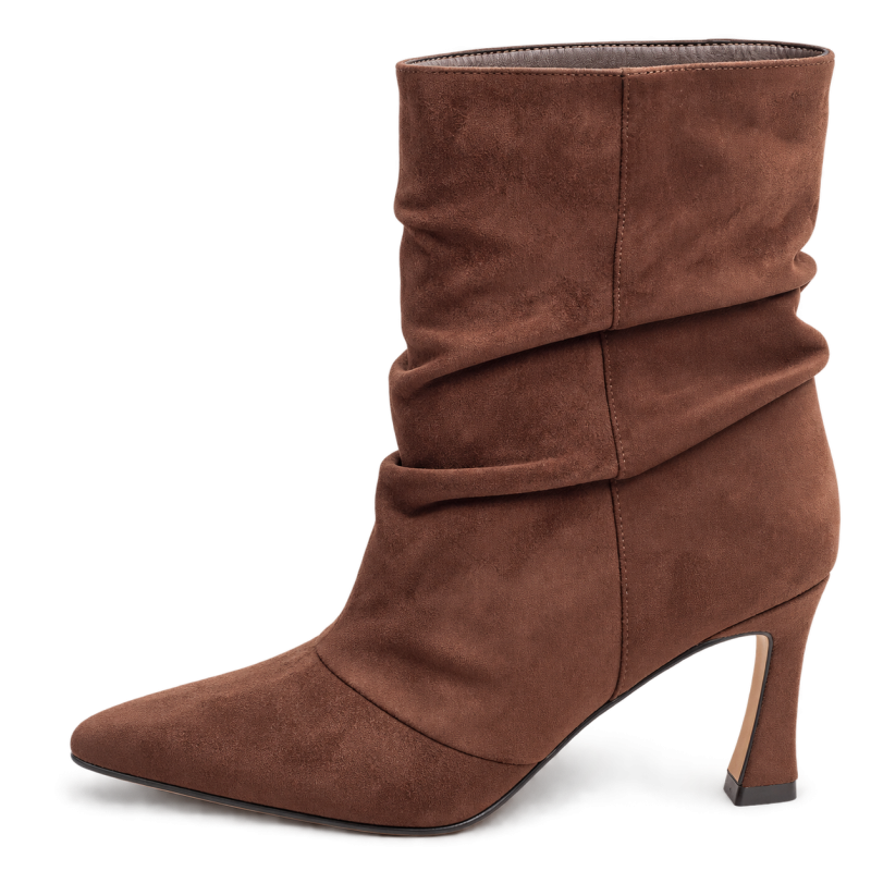 Botines de mujer en microfibra color marrón | Carmina Jhilton