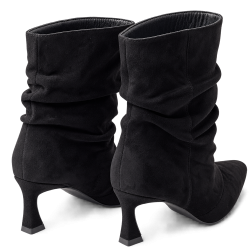 Botines de mujer en microfibra color negro | Carmina Jhilton