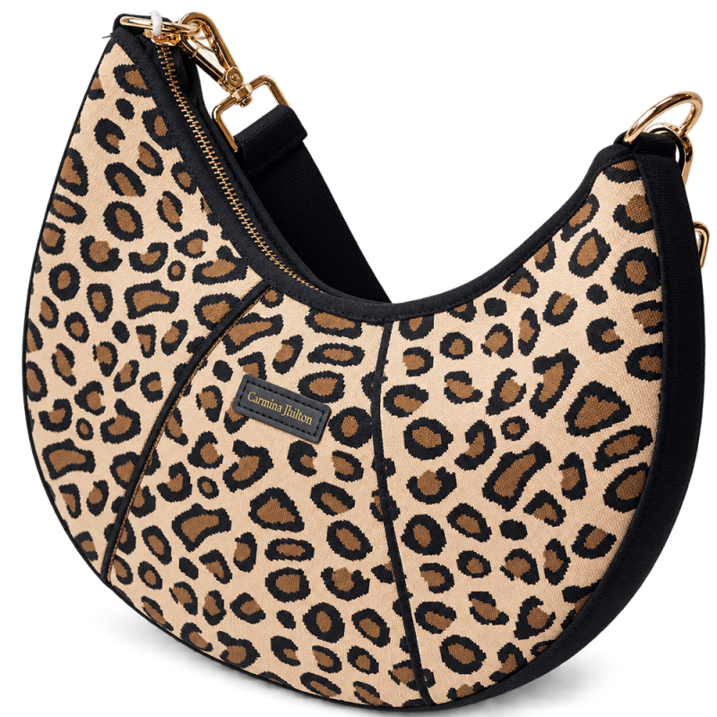 Bolso de mujer en tejido color leopardo | Carmina Jhilton